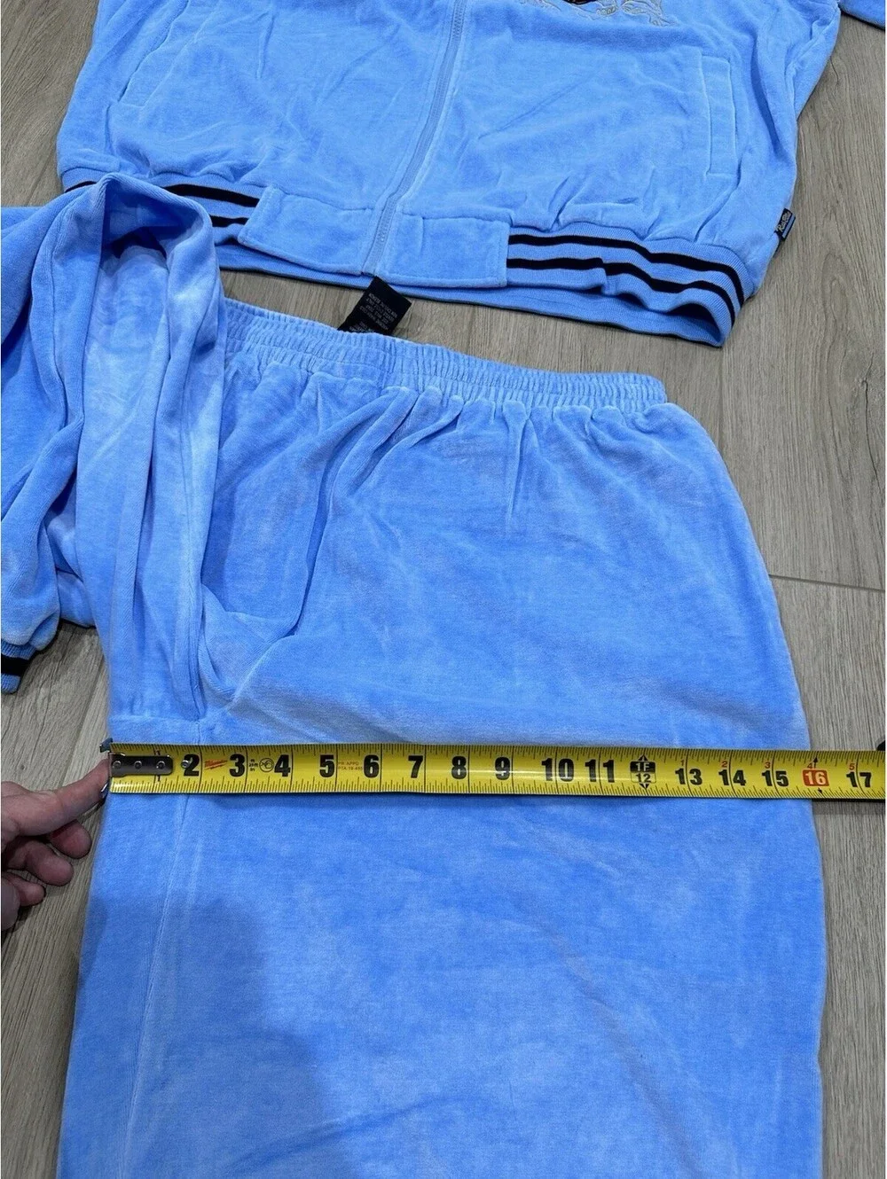 Raw Blue Tracksuit Mens 2XL/3XL Blue Y2K Hip Hop Zip Streetwear Skate